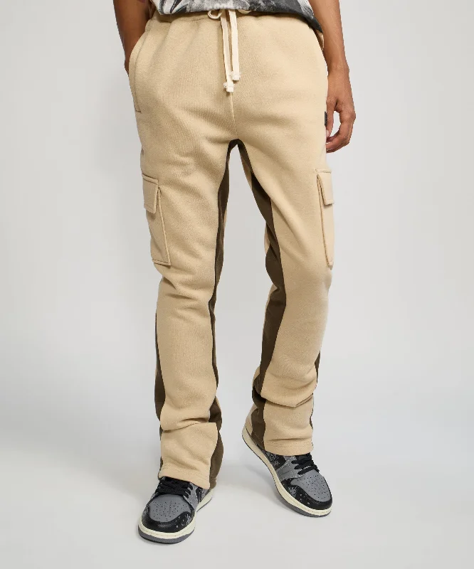 Flare Fleece Sweatpants - Beige