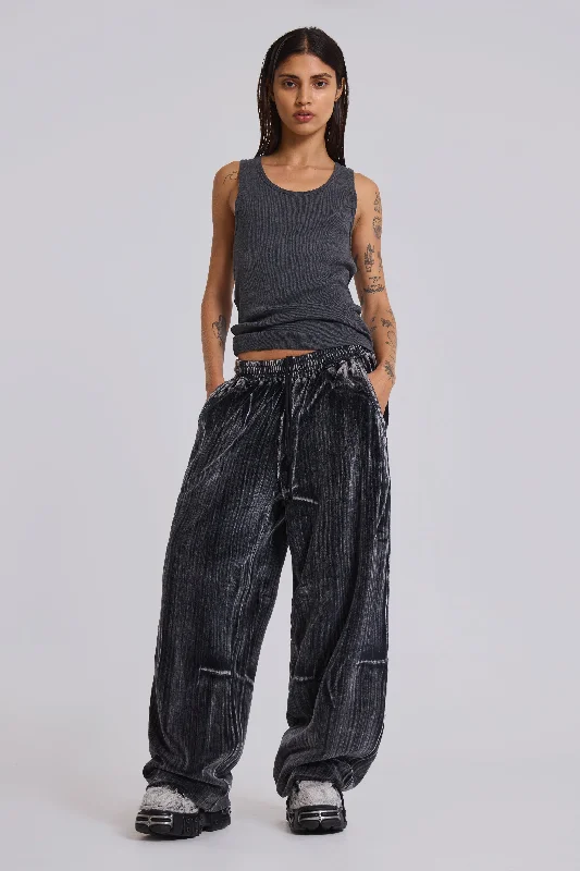 Crease Velour Baggy Monster Joggers