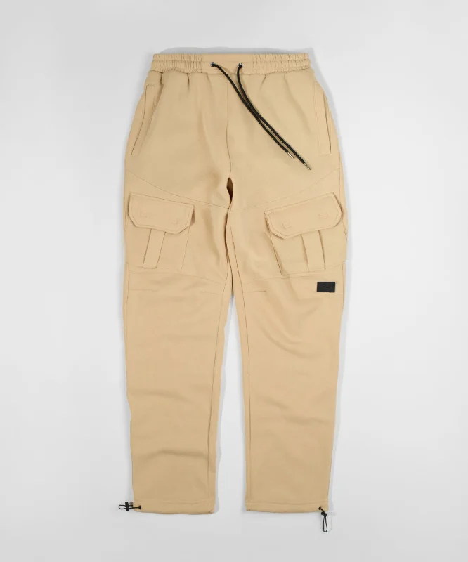 Banks Relaxed Fit Fleece Cargo Pants - Beige