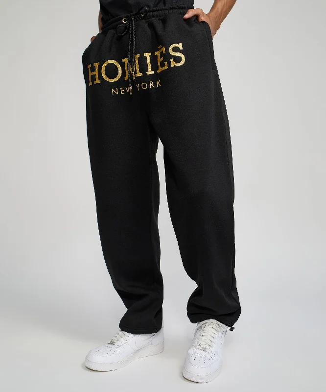 Homies Foil Fleece Pants - Black