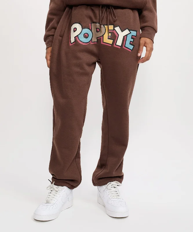 Popeye Toggle Joggers - Brown