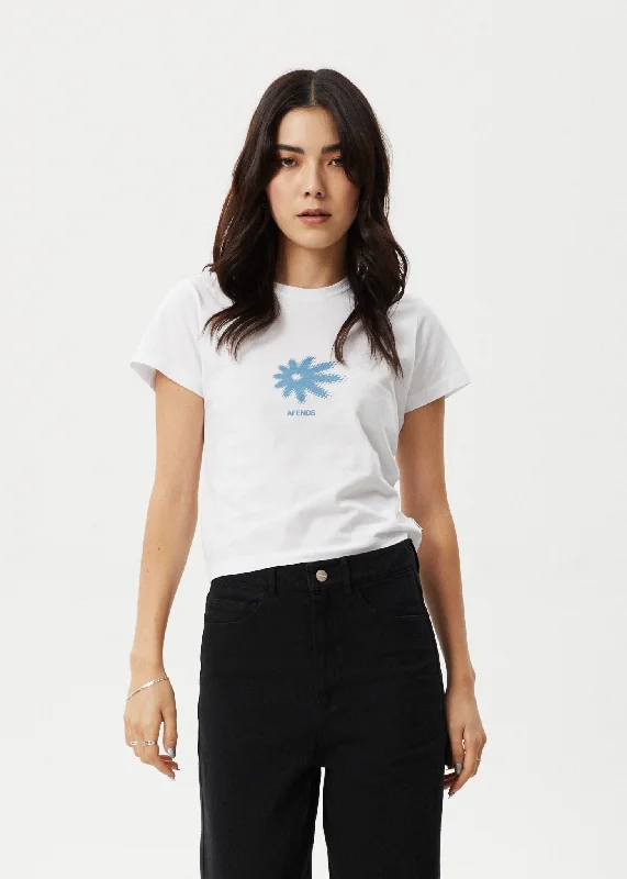 AFENDS Womens Petal - Baby Tee - White