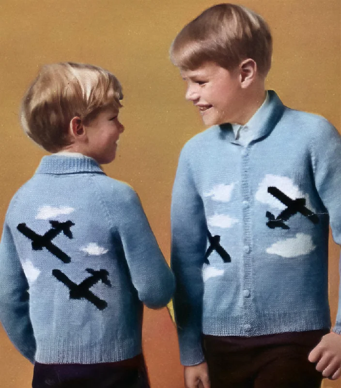 Children's Airplane Cardigan Pattern