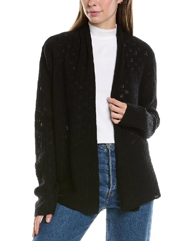 InCashmere Pointelle Cashmere Cardigan