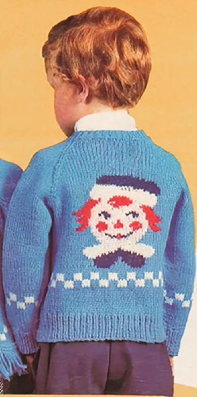 Tot's Cardigan - Rag Doll - Boy Pattern