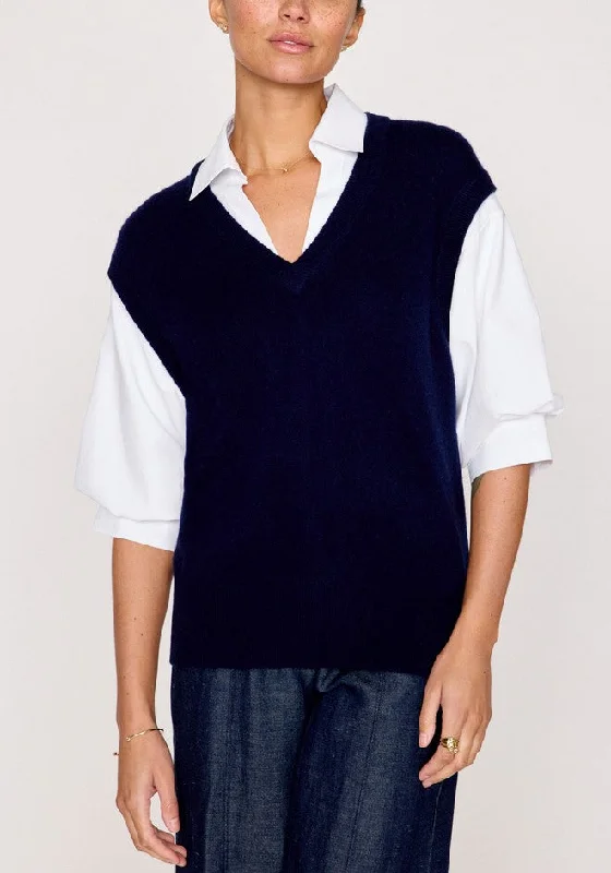 Brochu Walker Kate Shirt Looker Sweater - Navy/Salt White