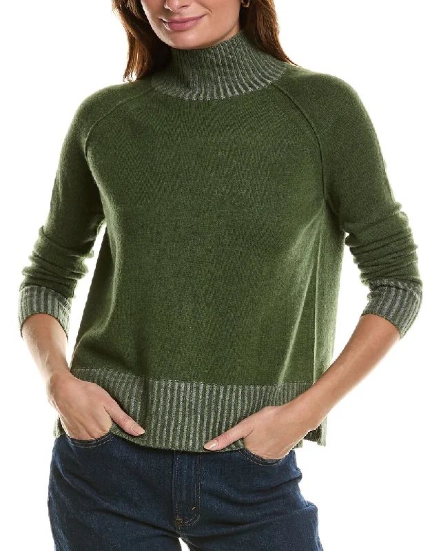 Forte Cashmere Plaited Turtleneck Cashmere Pullover