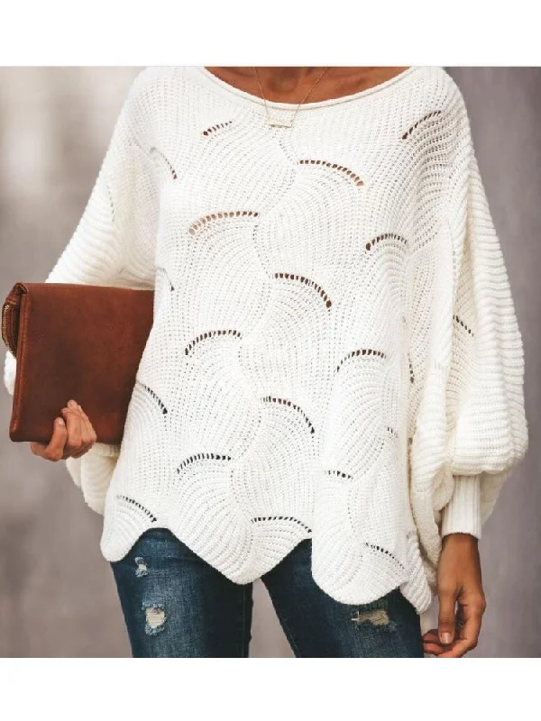 Hollow Out Knitting Loose Pullover