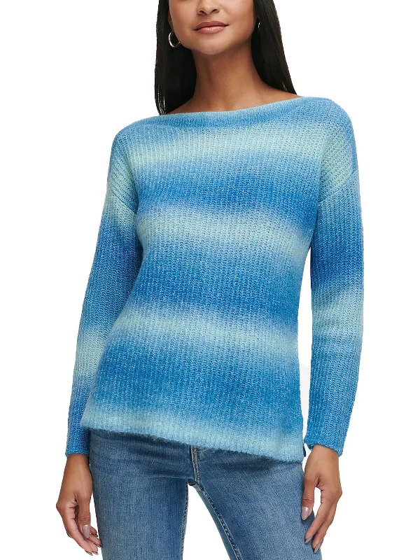 Womens Knit Ombre Pullover Sweater