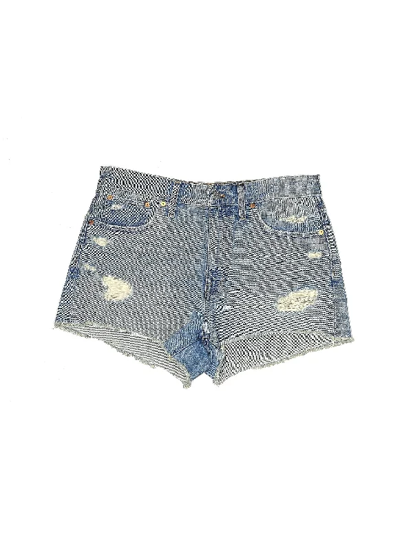 High-Rise Denim Shorts