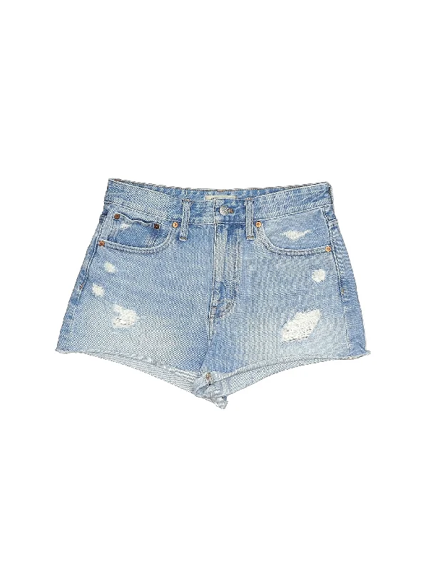 High-Rise Denim Shorts