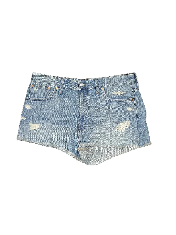 High-Rise Denim Shorts