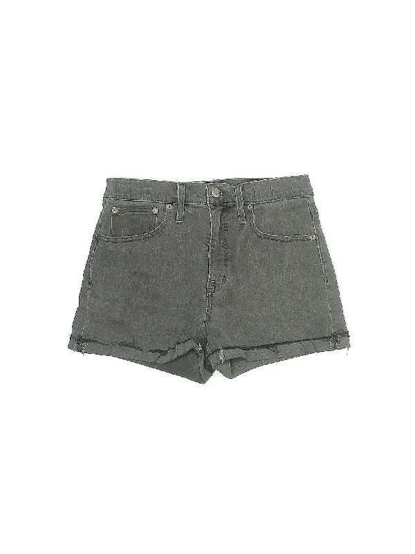 High-Rise Denim Shorts in Dark Wash