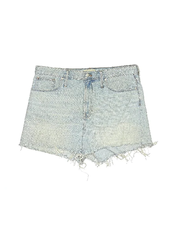 High-Rise Denim Shorts in Light Wash