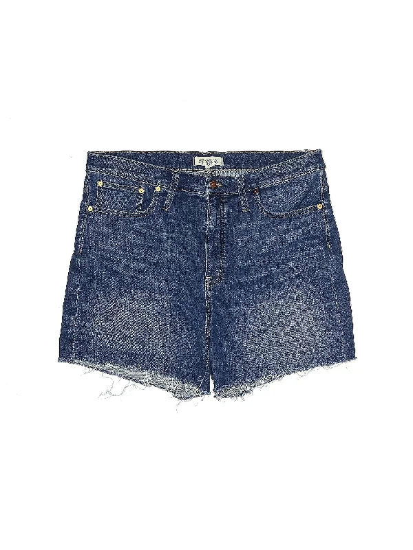 High-Rise Denim Shorts in Medium Wash