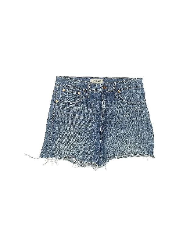 High-Rise Denim Shorts in Medium Wash