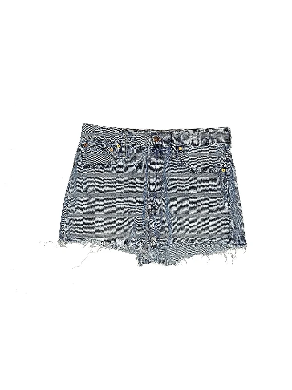 High-Rise Denim Shorts in Medium Wash