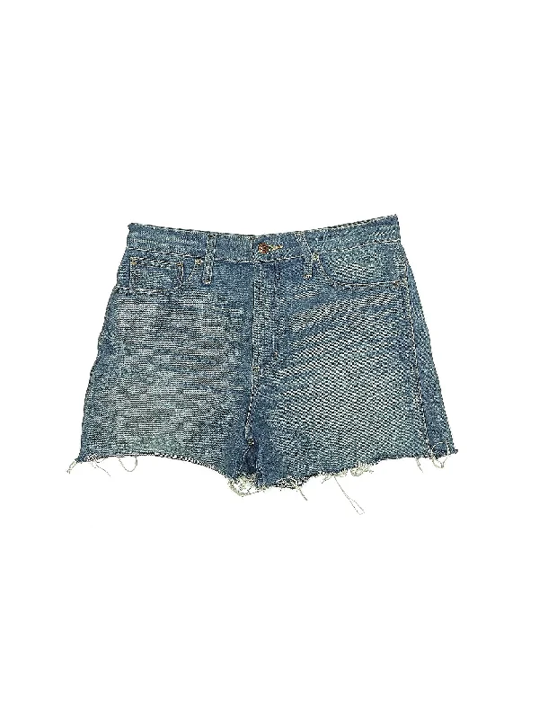 High-Rise Denim Shorts in Medium Wash