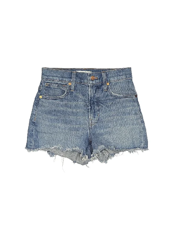 High-Rise Denim Shorts in Medium Wash