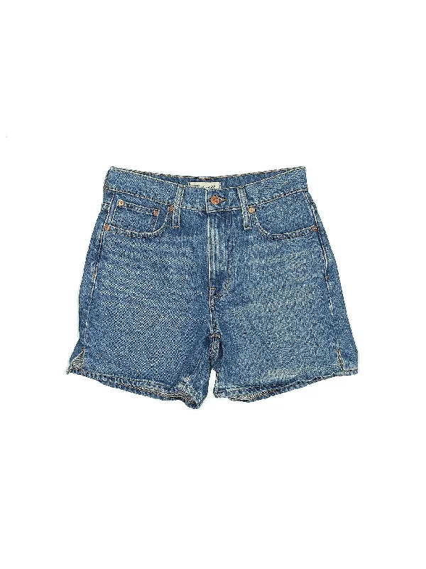 High-Rise Denim Shorts in Medium Wash