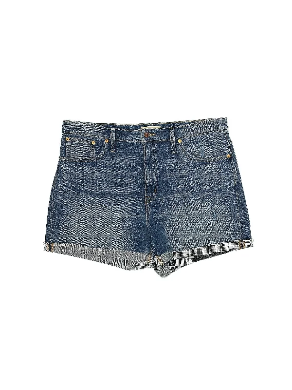 High-Rise Denim Shorts in Medium Wash