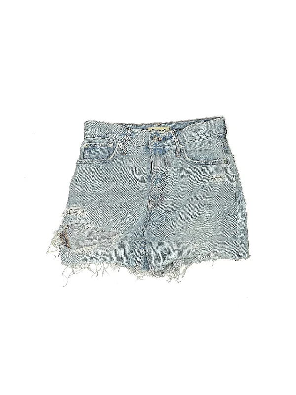 Low-Rise Denim Shorts