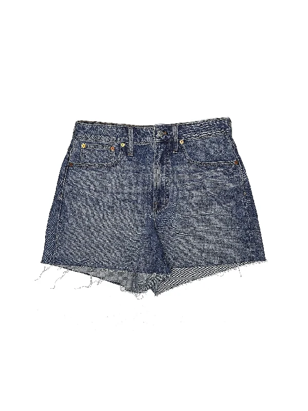 Mid-Rise Denim Shorts in Medium Wash