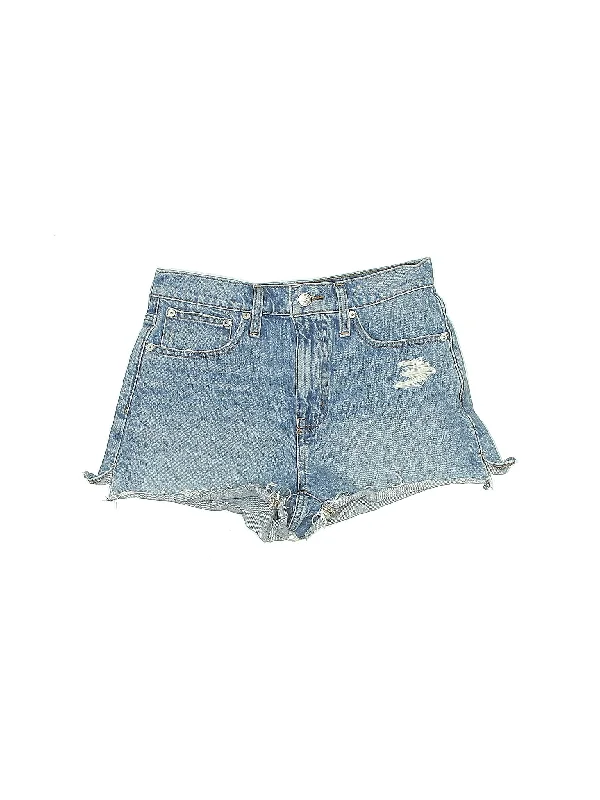 Mid-Rise Denim Shorts in Medium Wash