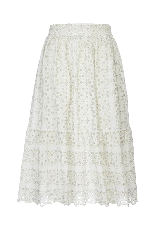 Sabrina Ruffled Midi Skirt