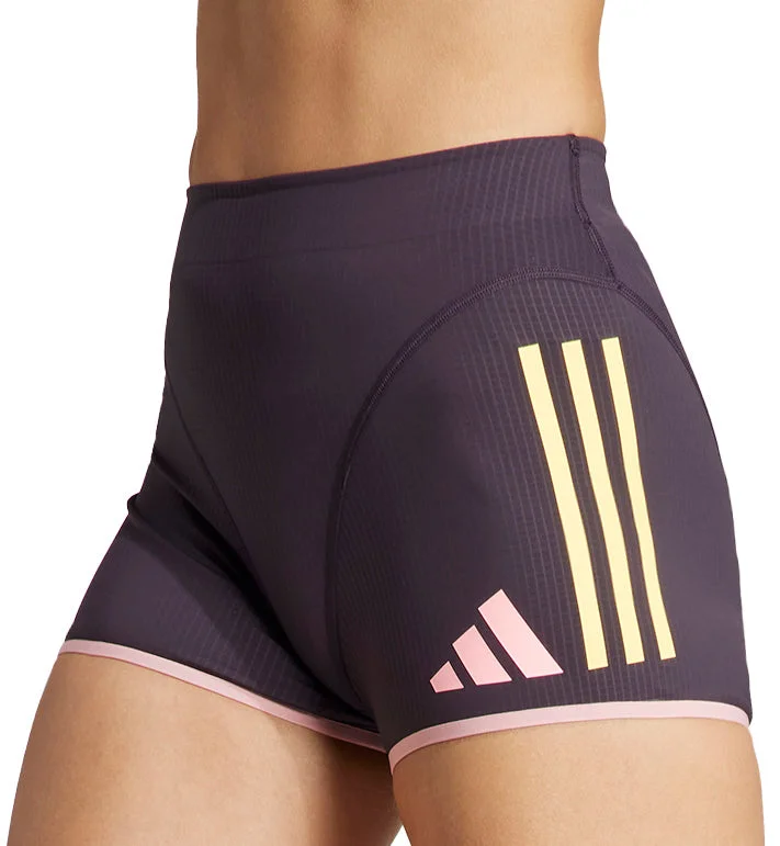 adidas Adizero Promo Womens Short Running Tights - Purple