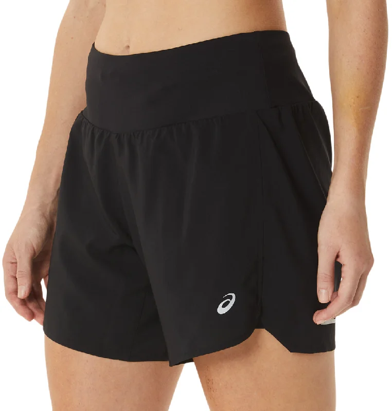 Asics Road 2 In 1 Womens Running Shorts - Black