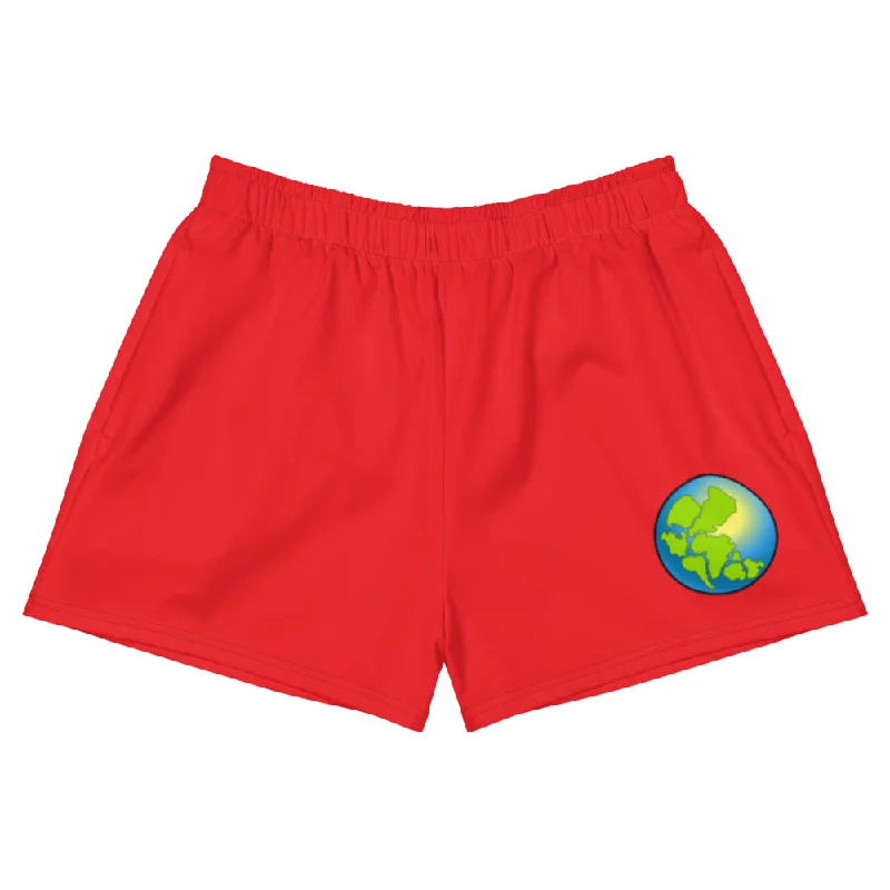 Made World Women's Athletic Short Shorts (Red)