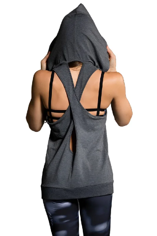 Onzie Hot Yoga Wear X Back Hoodie 606