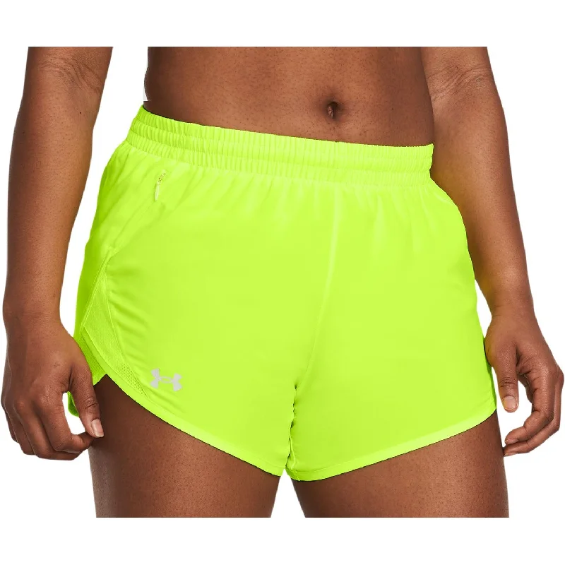 Under Armour Fly By 3 Inch Womens Running Shorts - Yellow