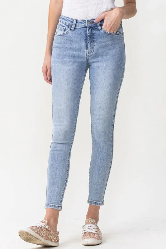 Talia High Rise Crop Skinny Jeans