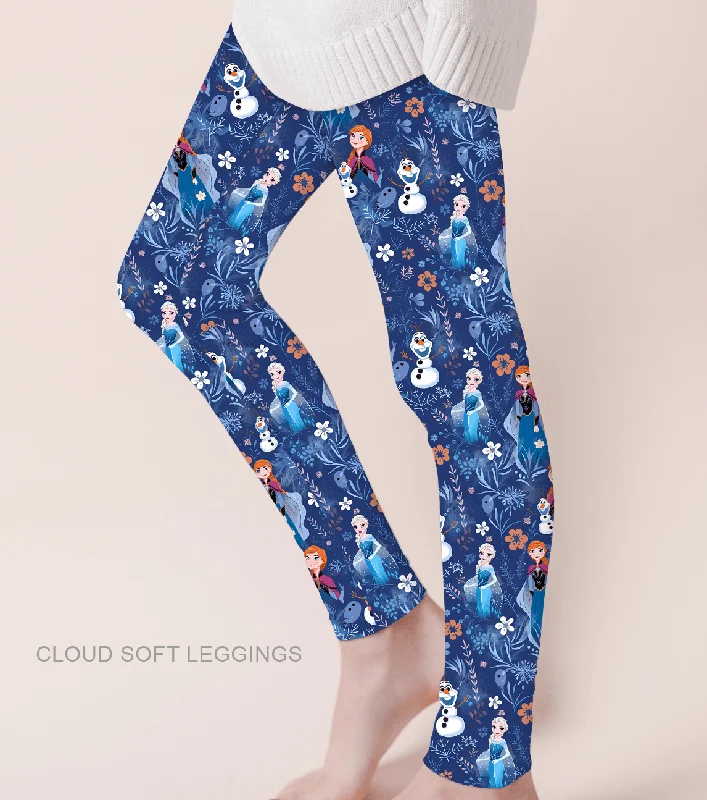 [Pre Sale] Gifts Galore Arendelle - Adult & Kids Casual Cloud Soft Yoga Band Leggings (EST SHIP EARLY DEC)