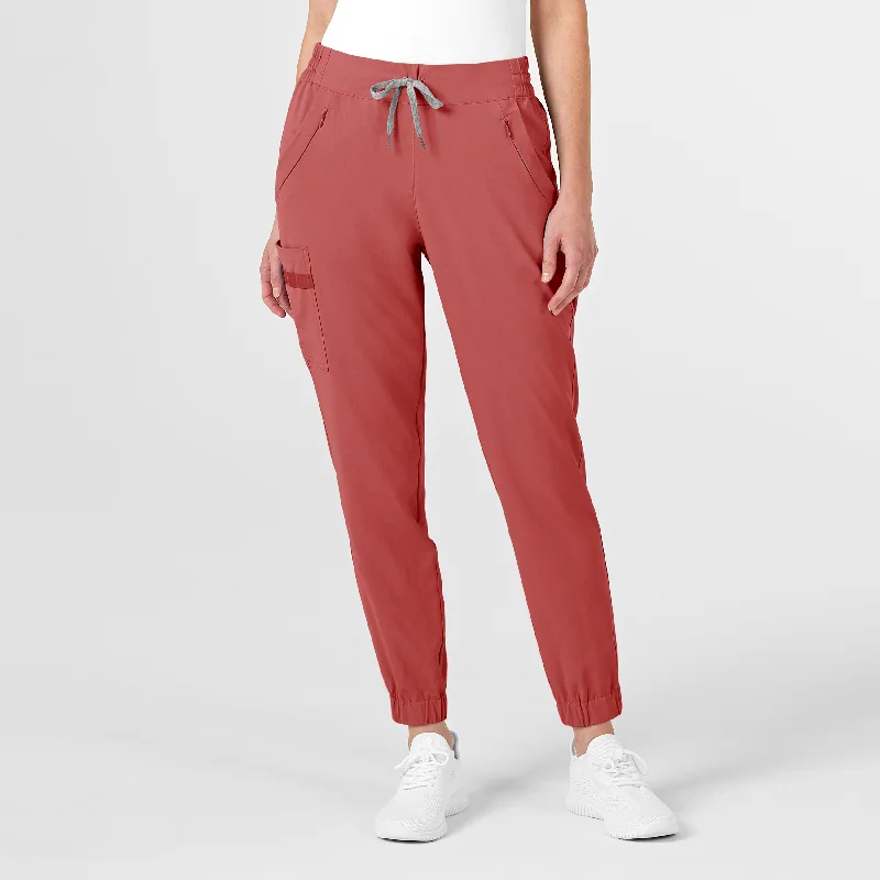 RENEW Women's Jogger Scrub Pant - Mineral Red