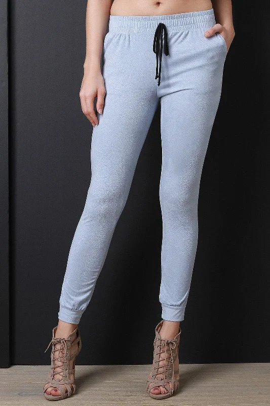 Vegan Suede Jogger Pants